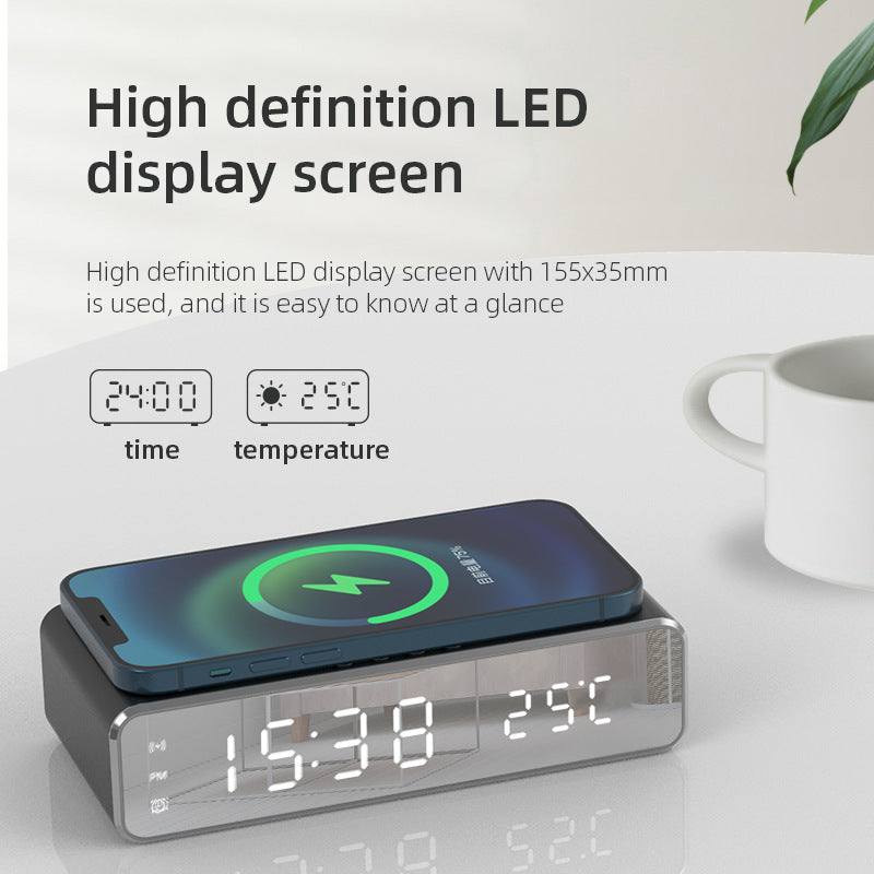 wireles charging LED  Digital Clock  with Temperature