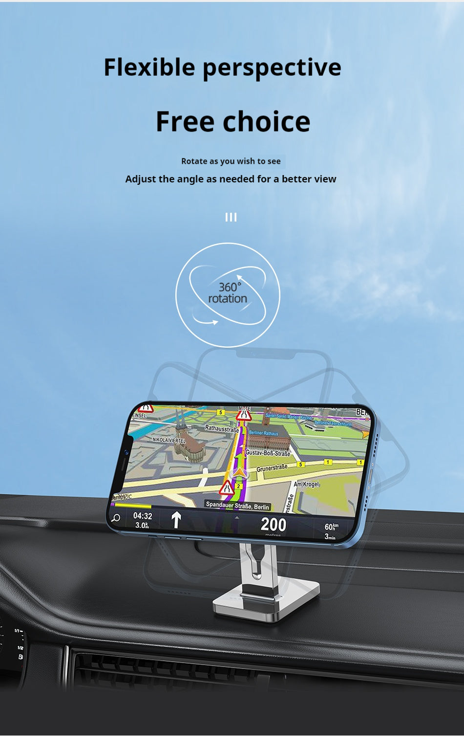 Awei X19 Magnetic Car Phone Holder-Universal Fit